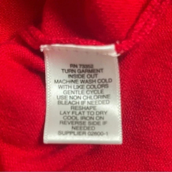 NWT Liz Claiborne Red Sweater with Accent Sleeves Size XXL NWT - Picture 6 of 8